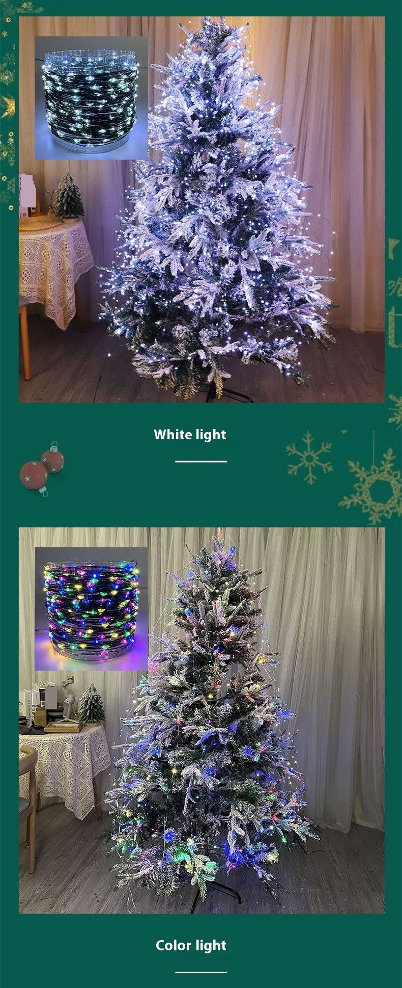 Luci LED a filo di rame – 20/50/100/200/500/1000/1500/2000 LED, telecomando, alimentazione solare/USB/batteria/plug-in_voghion.com