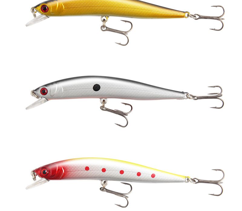 Lure Bait Long Throw Ring Beads Colorful Ten Color Minnow 10cm/8.3g Bass Simulation Bait Fishing Gear_voghion.com