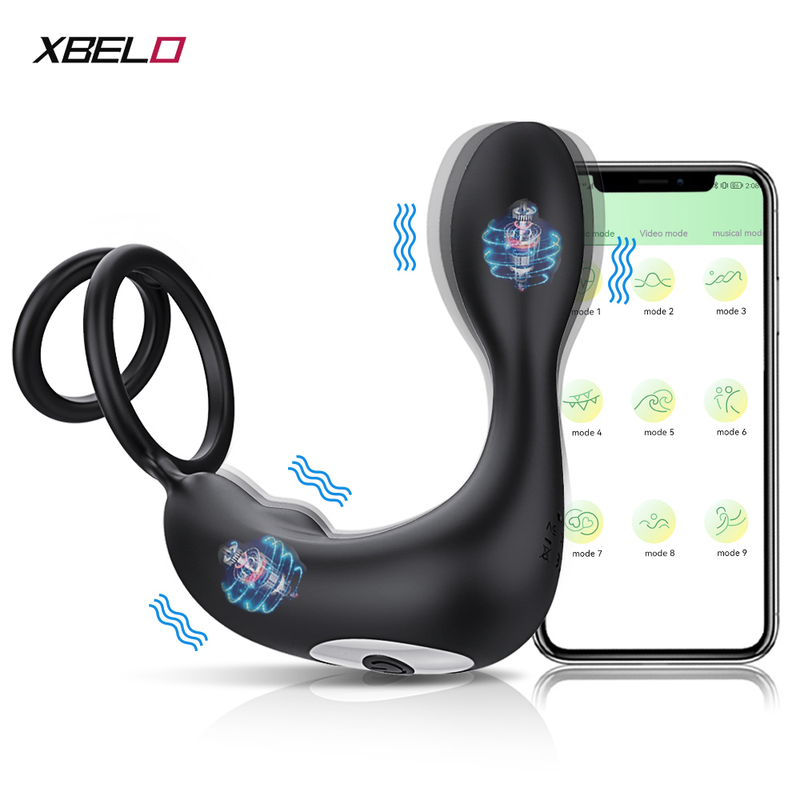 Vibrating Male Bluetooth Prostate Massager Anal Sex Toy APP Vibrator for Men Butt Plug Couples Game Adult_voghion.com