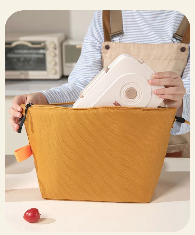 Waterproof Lunch Box Insulation Bag, Foldable Picnic Handbag, Portable Lunch Bag For Work, Large Capacity Insulation Bag_voghion.com