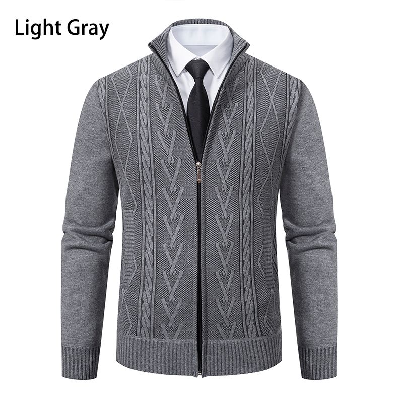 2024 Herbst Und Winter Neuer Kaschmir Gepolsterter Warmer Lässiger Herren-Strickpullovermantel_voghion.com