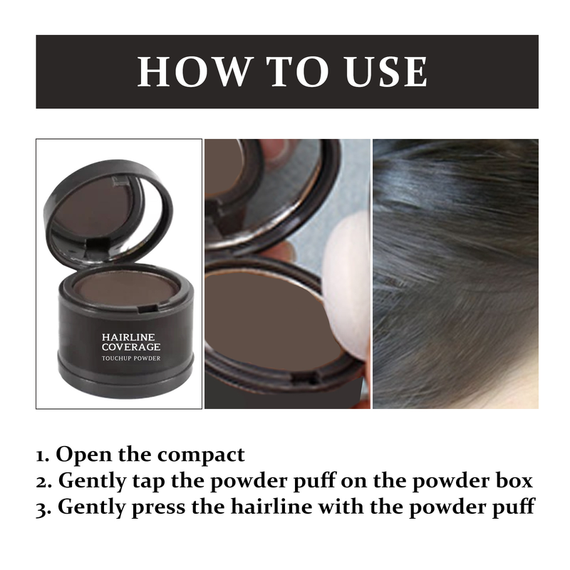 EELHOE abdeckender Toner, dick, tragbar, einfach aufzutragendes Haaransatz-Concealer-Kosmetikpulver_voghion.com