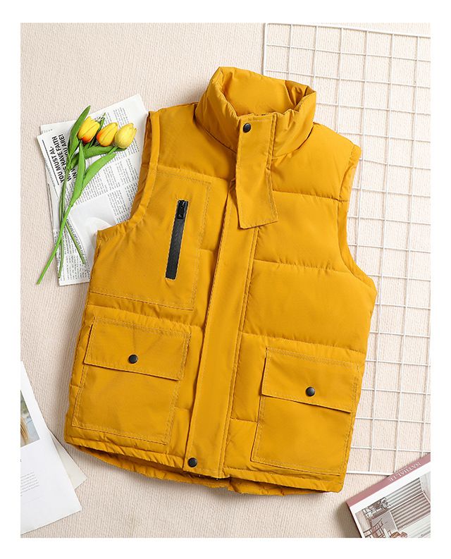 Gilet matelassé unisexe brodé avec logo personnalisé – Veste de travail légère et chaude pour l'image de marque de l'entreprise_voghion.com