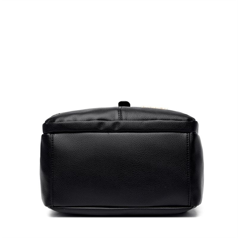 Sacs À Dos En Cuir De Luxe Pour Femmes Et Filles, Sac À Dos Décontracté, Sac À Dos Vintage Noir, Sacs D'école, Sac À Dos Mochila_voghion.com