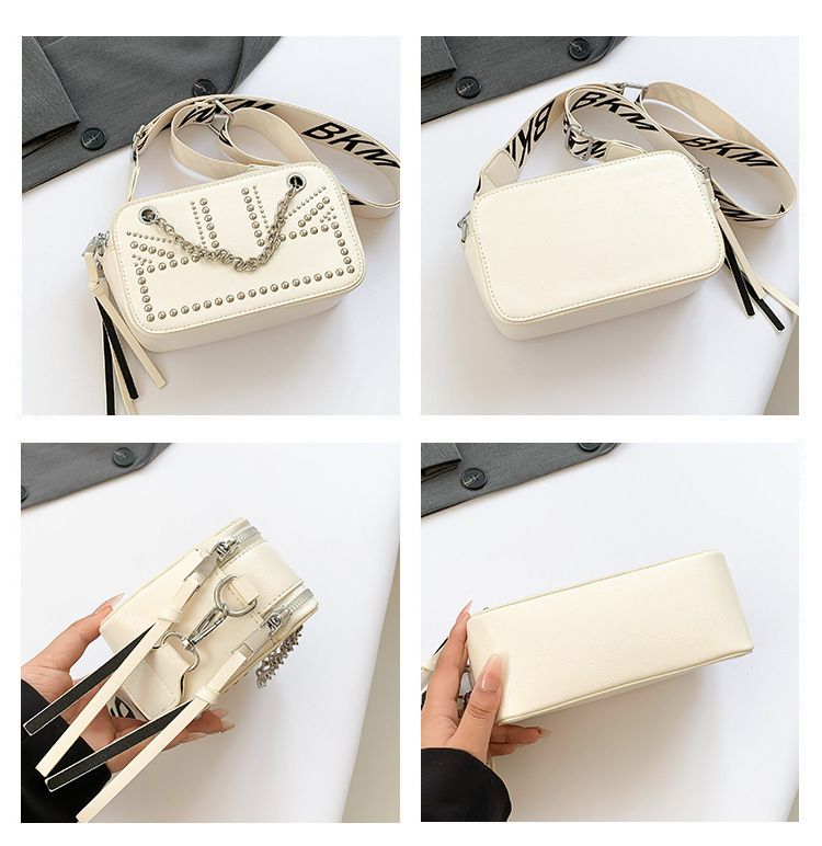 Sac à bandoulière à rivets personnalisé pour femme, nouvelle conception de niche d'été 2024, sac à bandoulière tendance_voghion.com