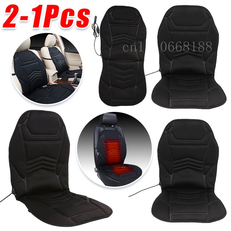 1/2Pcs 12V Heated Cushion Cloth Heater Winter Warmer Seat Car Accessories Heating Pads Set Universal_voghion.com