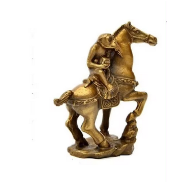 China Kleine Sammlerstücke Messing Affe & Pferd Statuen_voghion.com