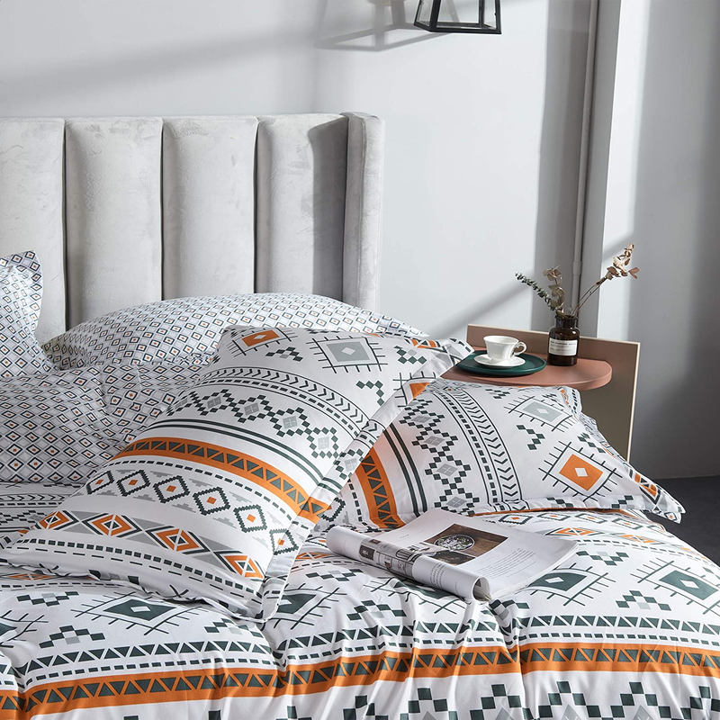 Set da tre pezzi Copripiumino bohémien Set da tre pezzi Biancheria da letto stampata_voghion.com