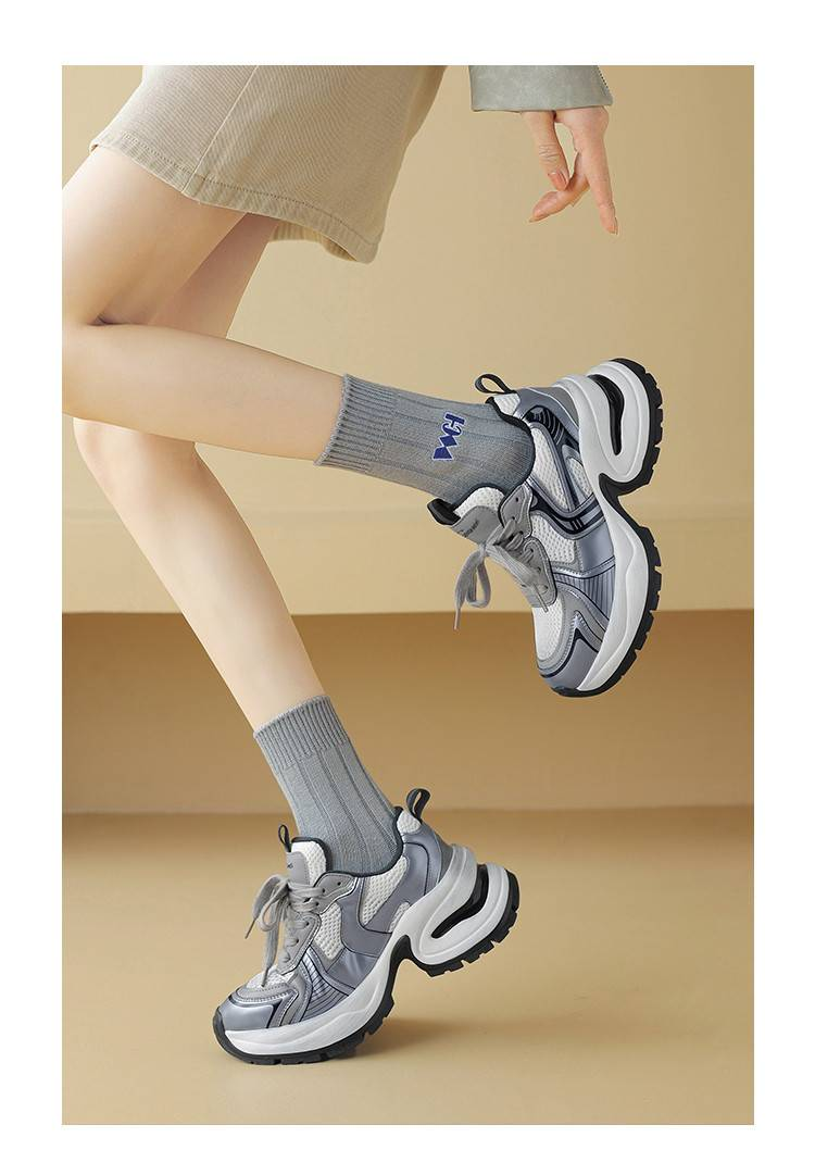 Cameido Dad-Schuhe für Damen mit dicker Sohle. Dies sind lässige Sportschuhe in Netzfarbe, extrem vielseitig und perfekt für Reisen._voghion.com