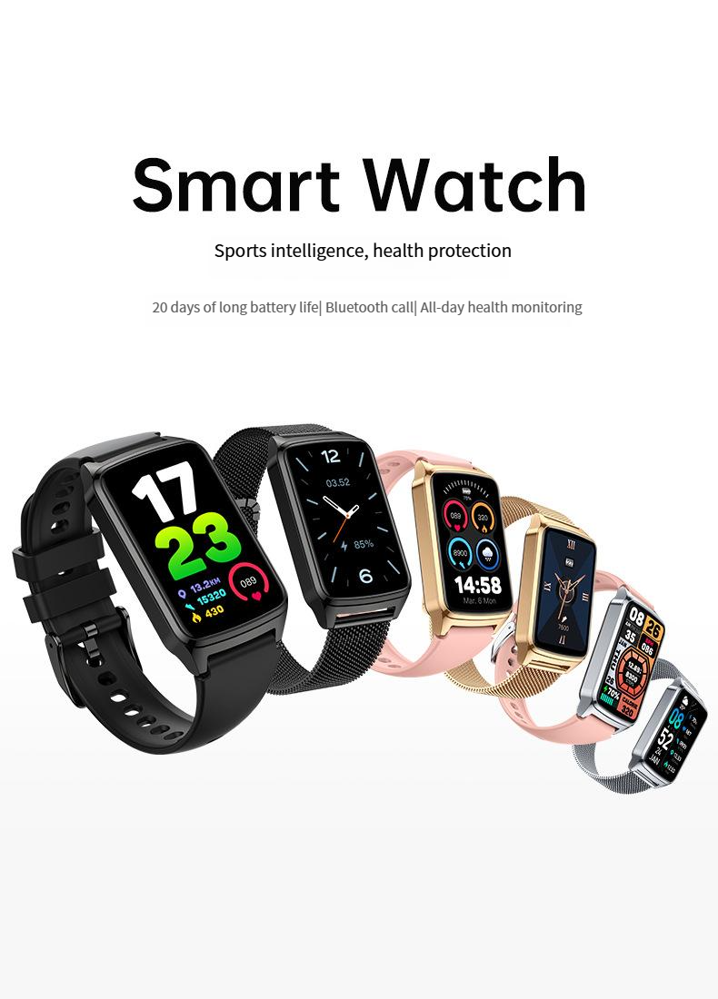 Inteligentne zegarki Baiyimei P121 1,57-calowy inteligentny zegarek z pomiarem tętna, monitorowaniem poziomu tlenu we krwi, sportowym zegarkiem Bluetooth i funkcją połączeń telefonicznych_voghion.com