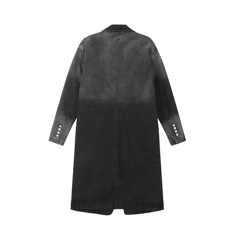 Herren Spray Gradient Denim Jacke Übergroßer Freizeitmantel Modischer Tie-Dye Streetwear Windbreaker für Herbst und Winter_voghion.com