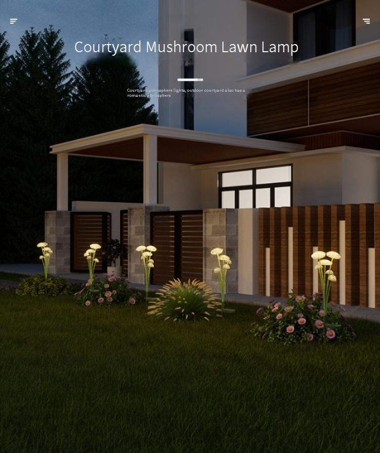 Solarbetriebene Pilzlichter für den Außenbereich, wasserdichte dekorative LED-Landschaftsbeleuchtung für den Garten für Terrasse, Hof, Weg – 6 Köpfe_voghion.com