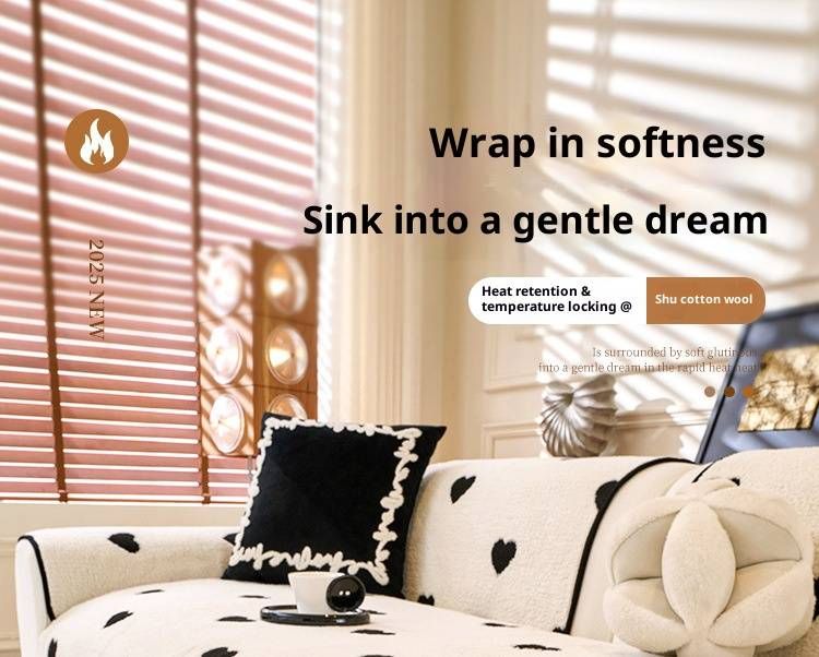 Housse de coussin de canapé en velours peluche à motif cœur – Protection de siège moderne en velours avec dos antidérapant (Design minimaliste, plusieurs tailles, ultra-doux et chaud)_voghion.com