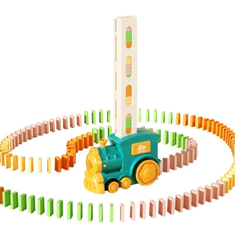 Domino Tokens Mexicain Kids Toys Electric Little Train Domino Building Block Toy Kids STEM Building Montessori Toys_voghion.com