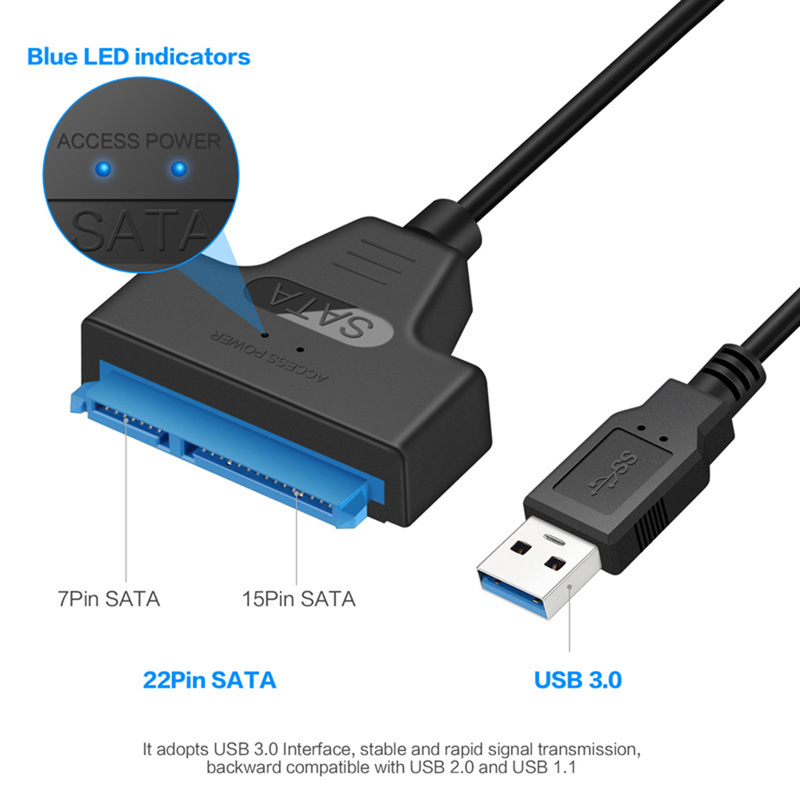 Xinweiqing Hard disk cu transmisie rapidă portabil universal USB 3.0 la 2,5 inch SATA SSD convertor cablu birou consumabile_voghion.com