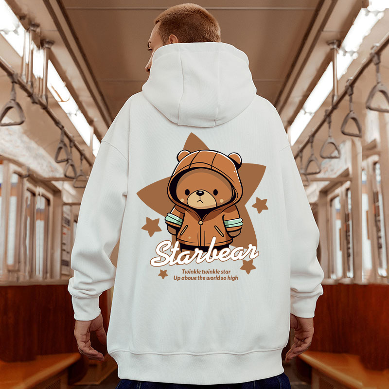 Kapuzenpullover für Herrenbekleidung und bequemer, lässiger Fleece-Kapuzenpullover mit Aufdruck_voghion.com