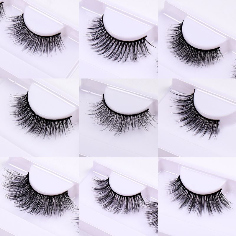 European American Hot-Selling 1 Pair Natural Synthetic False For Daily Makeup, Dense And Long Eyelashes In Stock_voghion.com