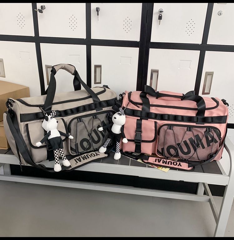 Borsa da viaggio portatile per palestra, zaino da uomo in stile americano, doppia spalla, grande capacità, per attività all'aperto e studenti_voghion.com