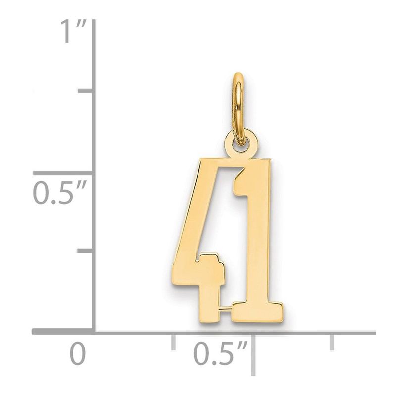 14k Small Elongated Number 41 Charm_voghion.com
