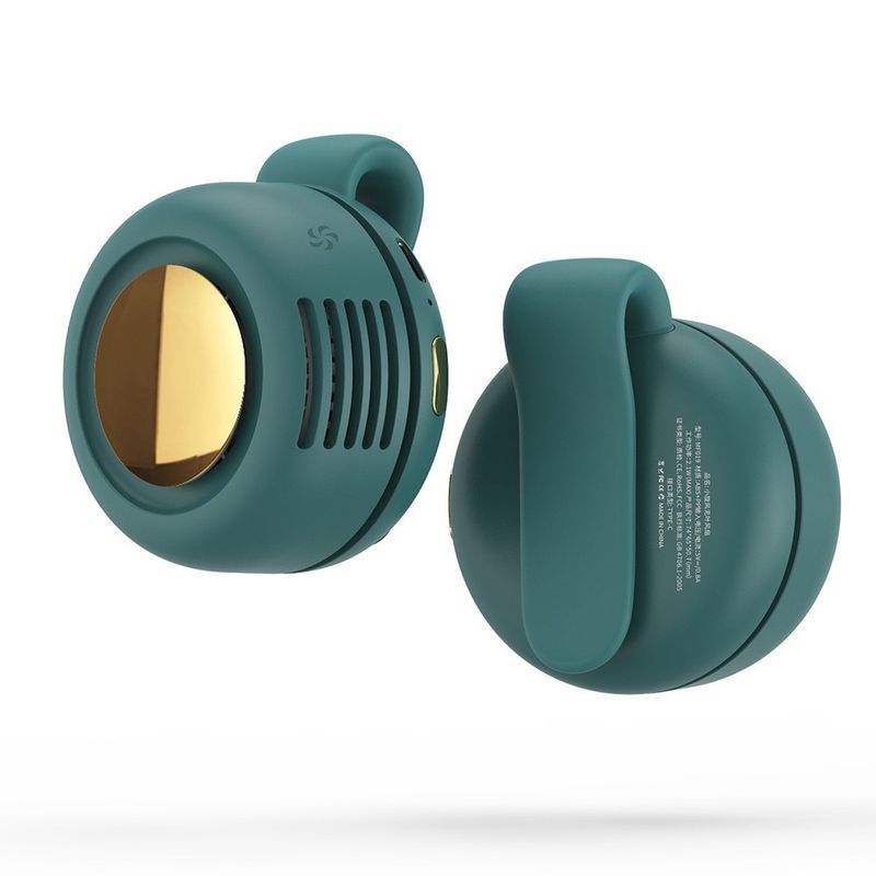 Desktop Mini Draagbare Handheld Kleine USB Oplaadbare Nekclip Stille Bladeless Ventilator_voghion.com