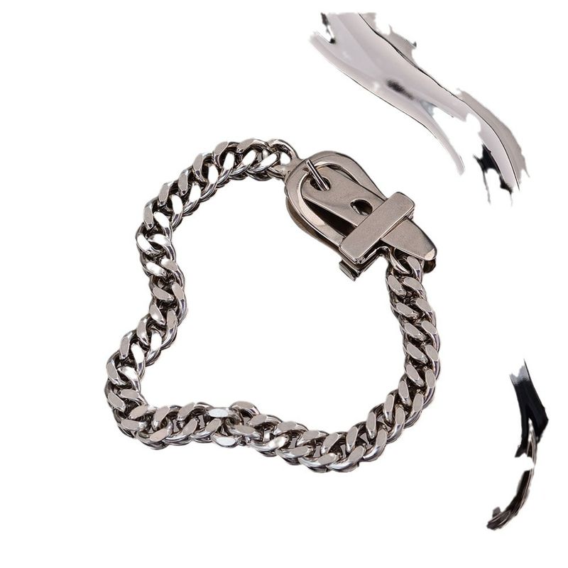 Cool And Stylish Belt Buckle For Women, Unique Cuban Chain, Super Hip-Hop, Ins Niche, High-End Feel Bracelet_voghion.com