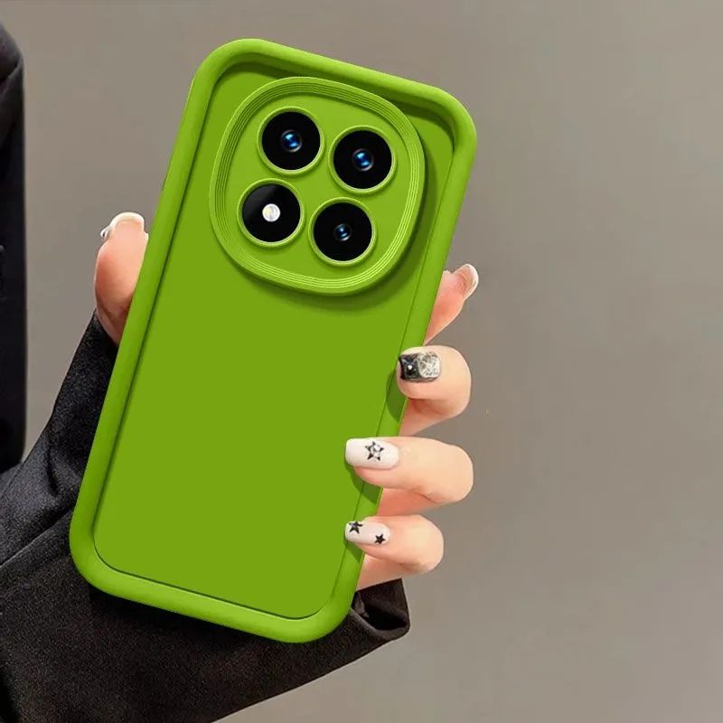 Solid Color Camera Lens Silicone Case For Xiaomi Redmi Note 14 Pro Plus 4G 5G Funda Back Cover_voghion.com