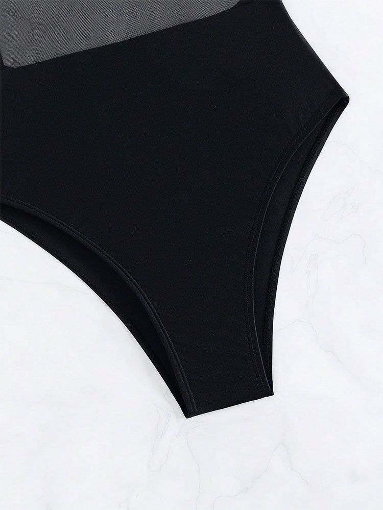 Maillot de bain une pièce sexy en maille transparente pour femme, bikini de plage, source chaude, nouvelle collection 2025_voghion.com