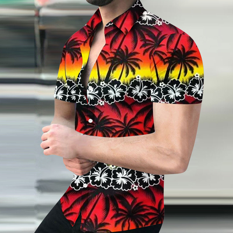 Poletna nova moška majica s kratkimi rokavi s 3D digitalnim tiskom in večjo velikostjo za prosti čas_voghion.com