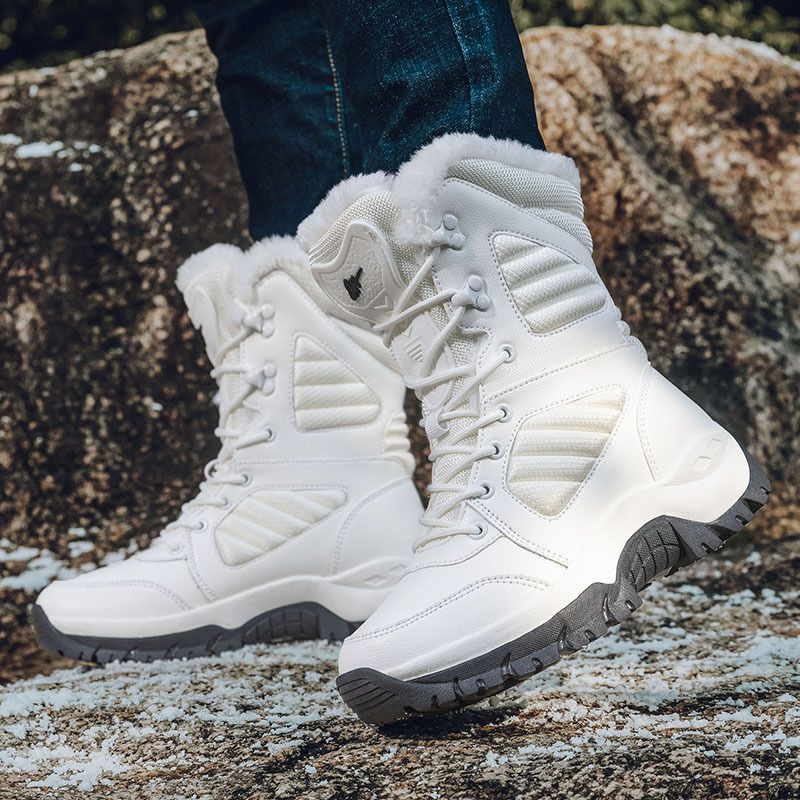 Plus Size New Shoes Women Winter Thick Long Plush Warm Snow High Top Cotton Boots For Men_voghion.com