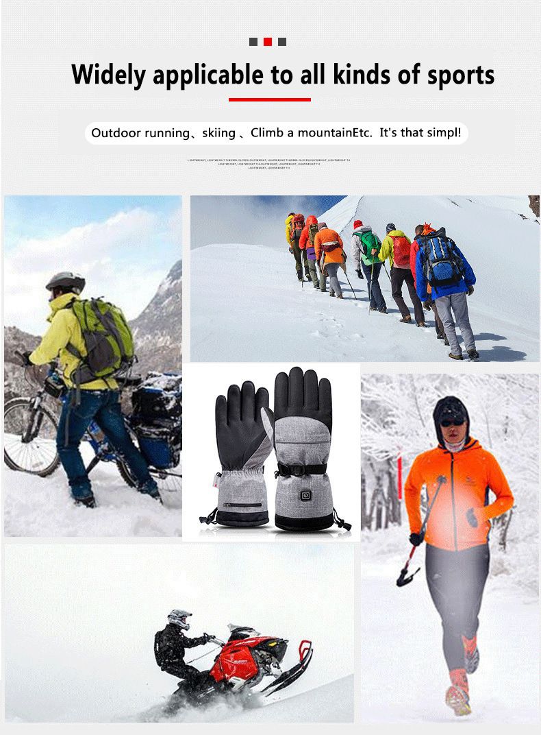 Guantes inteligentes para deportes, ciclismo al aire libre, prevención del frío invernal, calefacción eléctrica, guantes calefactores y guantes de esquí._voghion.com