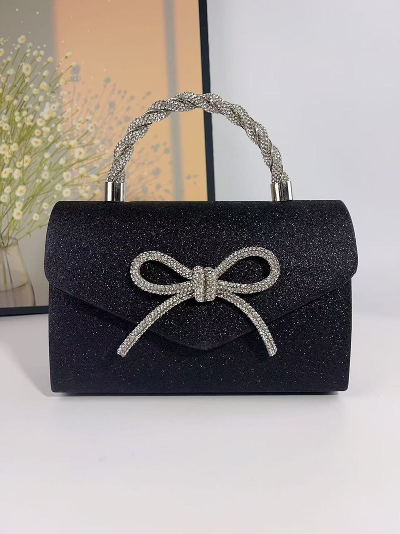 High-end Women's Handbag With Rhinestones And Bowknot, New Fashionable Bag For Banquets_voghion.com