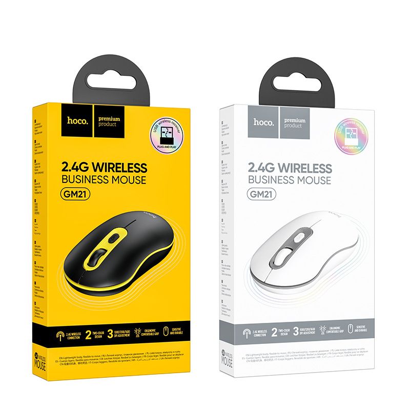 Haoku GM21 Nuevo ratón inalámbrico de oficina para portátil con botón 4D de negocios 2,4G_voghion.com