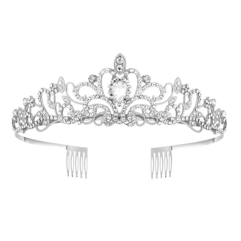 Popolare corona nuziale accessori per capelli corona nuziale copricapo fata principessa corona per capelli moda semplice fascia con strass_voghion.com