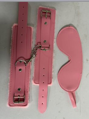 SM Alternative Plush Leather Handcuffs And Footcuffs Training Adult Sex Toys Tools_voghion.com