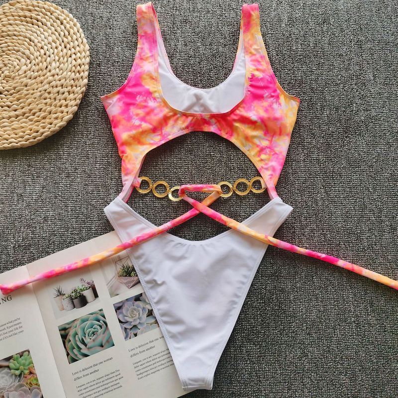 Sexy Bikini Set With Metal Rings & Bow Details – High Elastic Nylon Swimsuit, Padded Triangle Top & Brazilian Bottom For Beach, Pool, Vacation_voghion.com