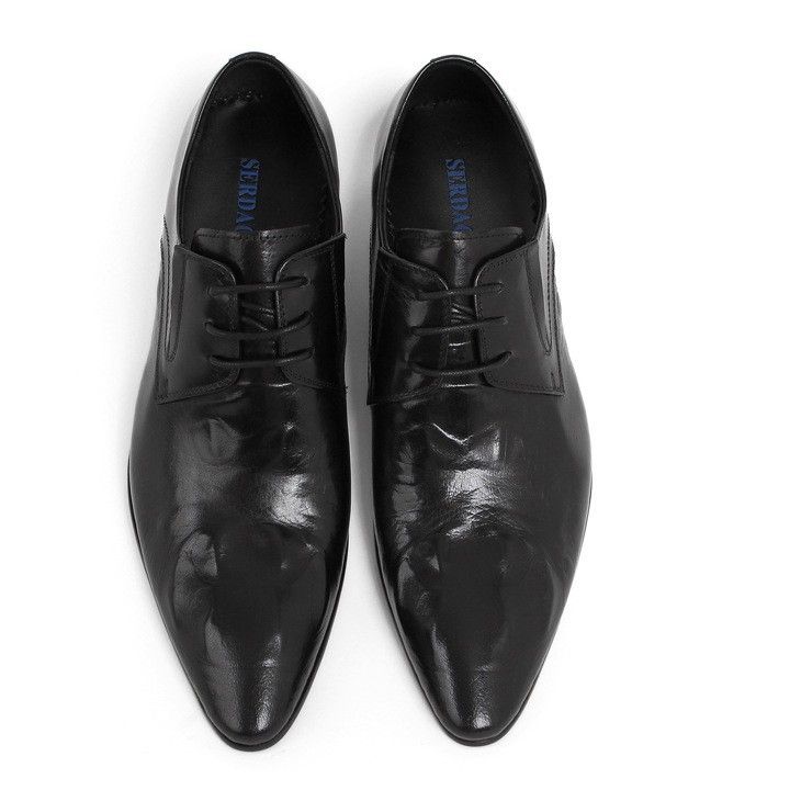 Regal Footwear European Style New Business Casual Men's British Pointed Toe Formal Leather Breathable Single Crocodile Pattern Shoes_voghion.com
