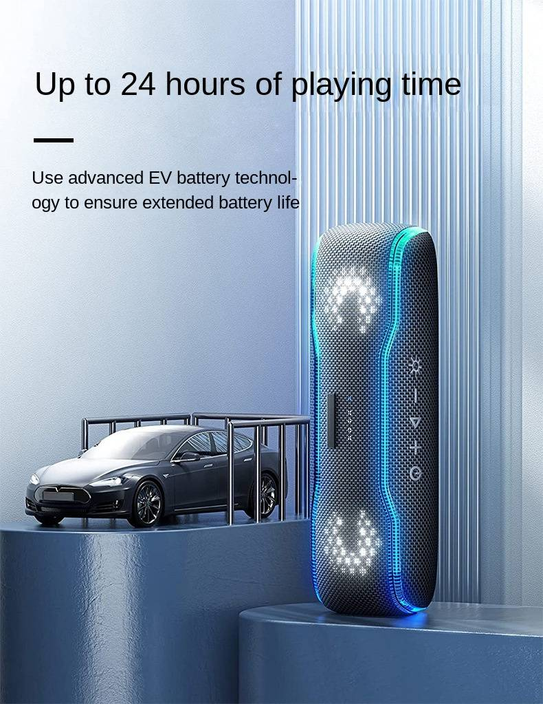 Bärbar Bluetooth-högtalare - IPX7 vattentät med färgglatt blinkande ljus, 25W subwoofer TWS-parning lämplig för utomhusbruk, hemmet, fest, strand, resor_voghion.com
