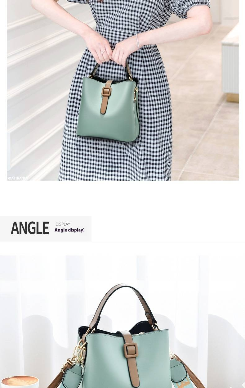 Borsa da donna 2024 nuova borsa a secchiello con tracolla larga Borsa a tracolla da donna con tracolla di grande capacità in stile coreano_voghion.com