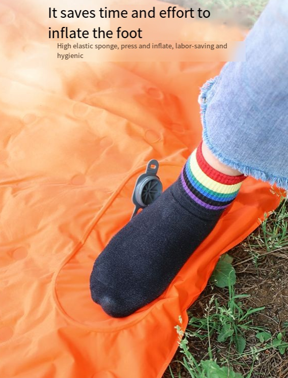 Tapis de pied gonflable allongé, élargi et épaissi en nylon TPU pour extérieur, tapis de plage automatique pour camping en plein air_voghion.com
