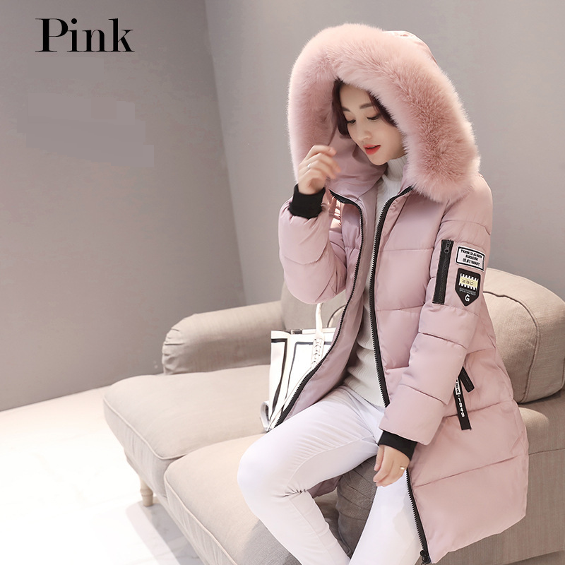 Women's Clothing new winter Korean style fashionable mid length cotton coat for women large size slim hooded coat women's cotton padded jacket_voghion.com
