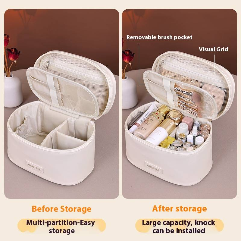 Make-up-Tools & Zubehör Neues Produkt Ovale Traum-Kosmetiktasche Hochwertige tragbare multifunktionale Hand-PU-Kosmetik-Aufbewahrungstasche für unterwegs_voghion.com