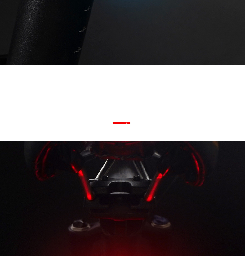 Bicycle Light Tail Light Mountain Bike Riding Light Warning Light USB Charging Night Riding Light Bicycle Accessories Equipment Colored Light_voghion.com