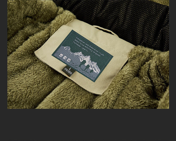 Herrenbekleidung Herren-Langmantel mit Fleecefutter und Kapuze – warme Winterjacke mit Reißverschluss für die Freizeit (Khaki, Schwarz, Armeegrün, Marineblau)_voghion.com