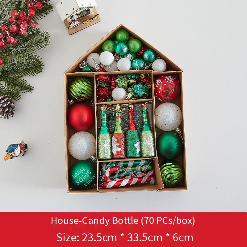 Weihnachtsschmuck-Set – Hängende Haus- und Schachteldekorationen mit Weihnachtsmann-, Astronauten- und Süßigkeitenmotiven für Baum- und Partydekoration_voghion.com