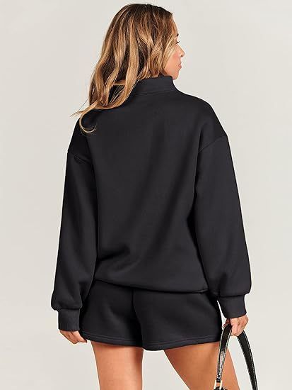 Women's Clothing Three quarter Pants Solid Color Sweater Pocket Two piece Set _voghion.com