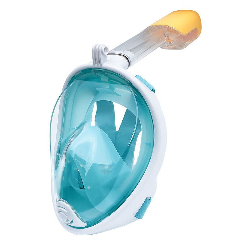 Maschera da snorkeling monotubo completamente asciutta per bambini, specchio da immersione con cornice grande_voghion.com