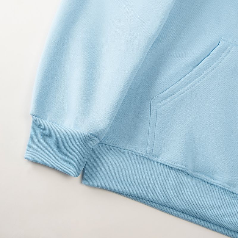 2025 Velluto da donna con polsini filettati, fondo ampio e caldo, felpa con cappuccio_voghion.com