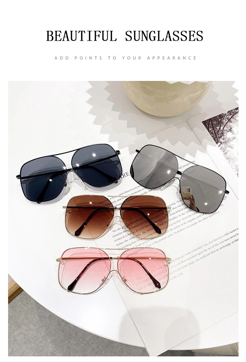 Överdimensionerade solglasögon Kvinnor 2023 Vintage Shades Retro Mode Glasögon Lunette De Soleil Femme Gafas De Sol Mujer Lentes_voghion.com