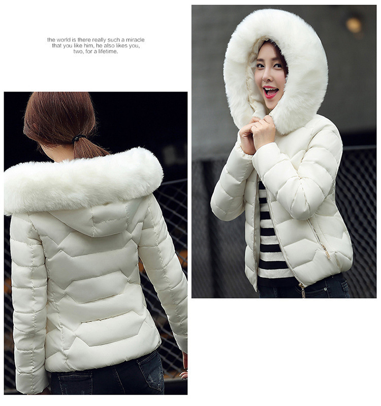 Damenbekleidung, stilvolle, kurze Pufferjacke mit Kapuze für den Winter für Damen – kuscheliger Kunstpelzbesatz, schmale Passform, Reißverschluss, mehrere Taschen, lässig und elegant_voghion.com