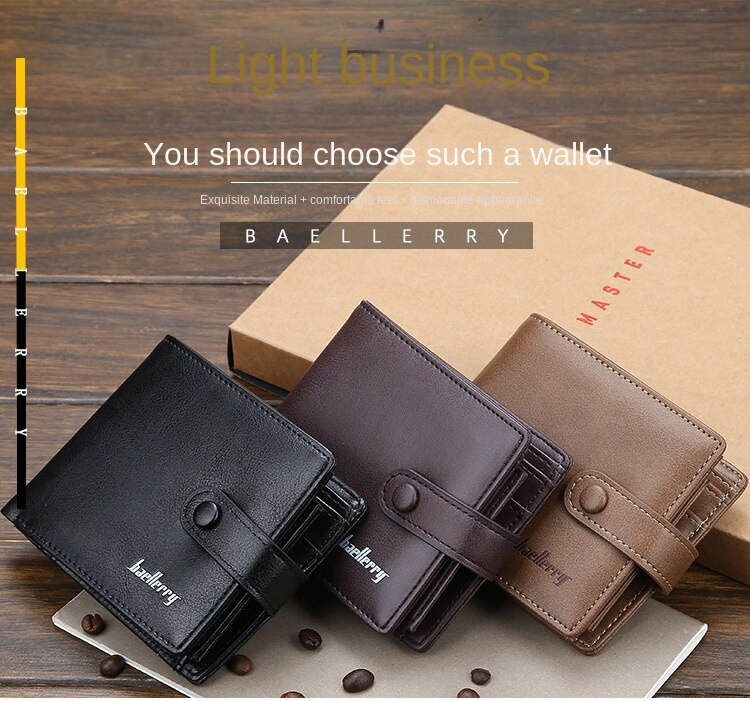 Baellerry Wallet 2023 Uvedení nového produktu na trh Módní klasická peněženka na mince Multifunkční retro držák na karty Pu peněženka_voghion.com